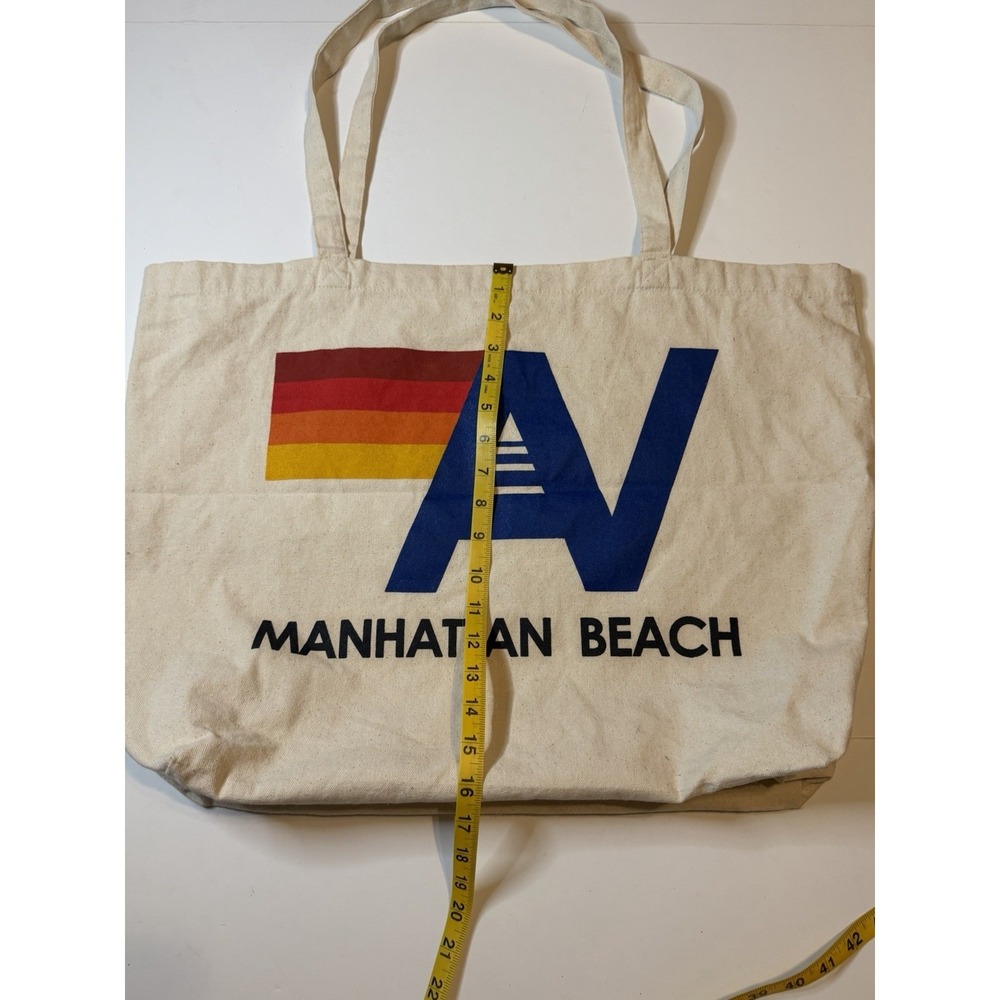 Aviator Nation Manhattan Beach CA Beach Canvas Tote Bag - Picture 5 of 5